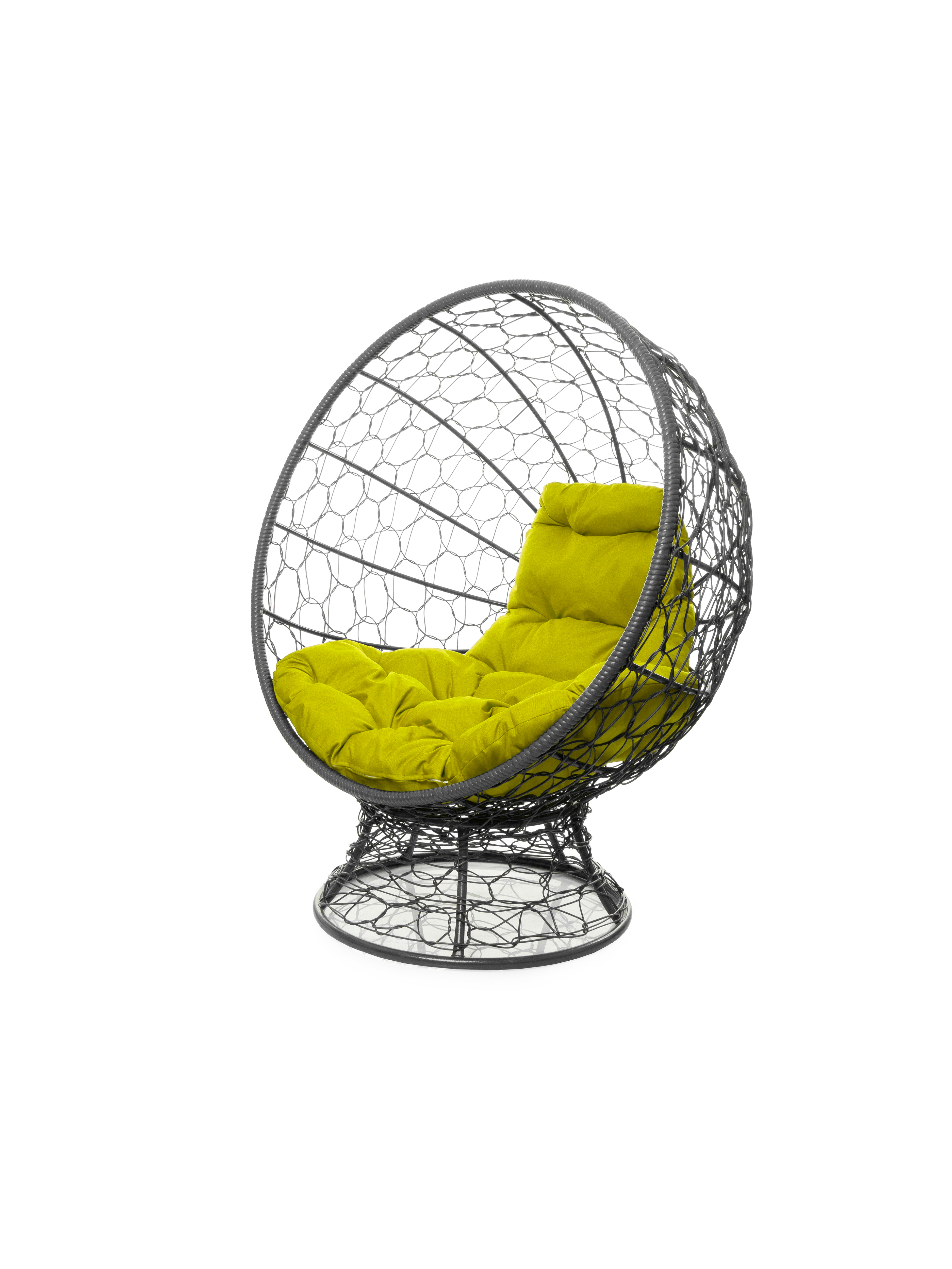 Изображение товара Кресло садовое M-group 11590311 Кокос 110 см x 90 см x 132 см искусственный ротанг серый/серебристый