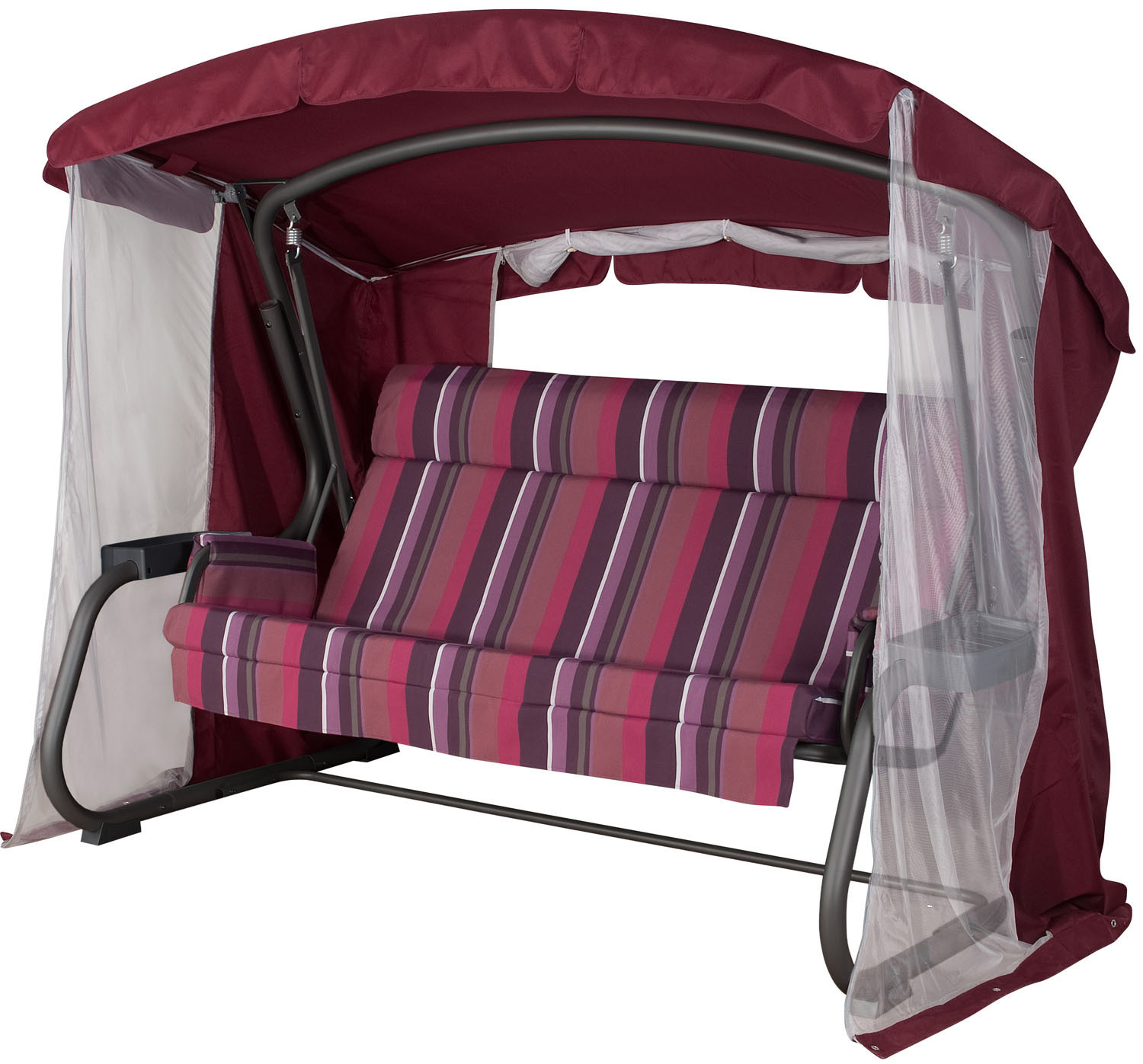 Изображение товара Качели садовые Удачная мебель A29A.308 Мерида Премиум черные на 3 места