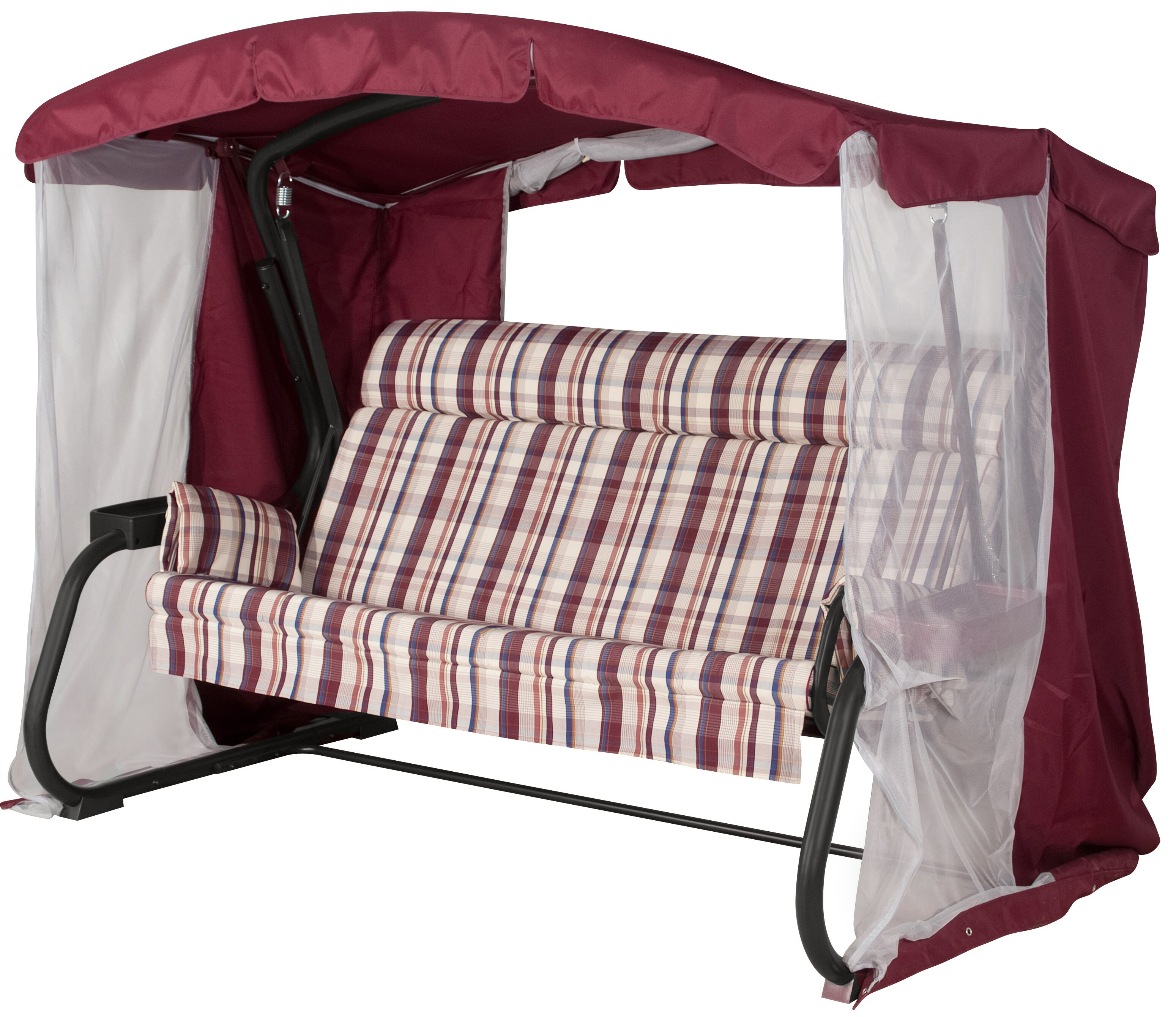 Изображение товара Качели садовые Мерида Премиум 3 местные с тентом и москитной сеткой Удачная мебель