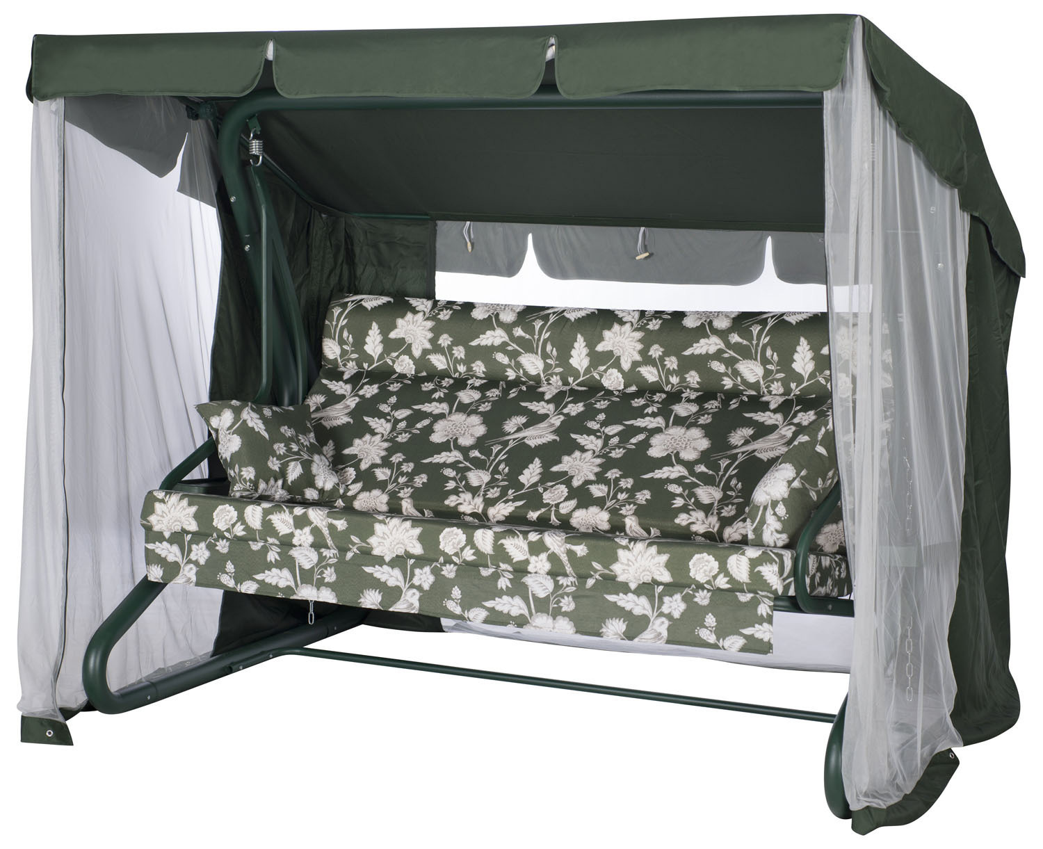 Изображение товара Качественные садовые качели Валенсия 4 местных до 400 кг регулируемая спинка