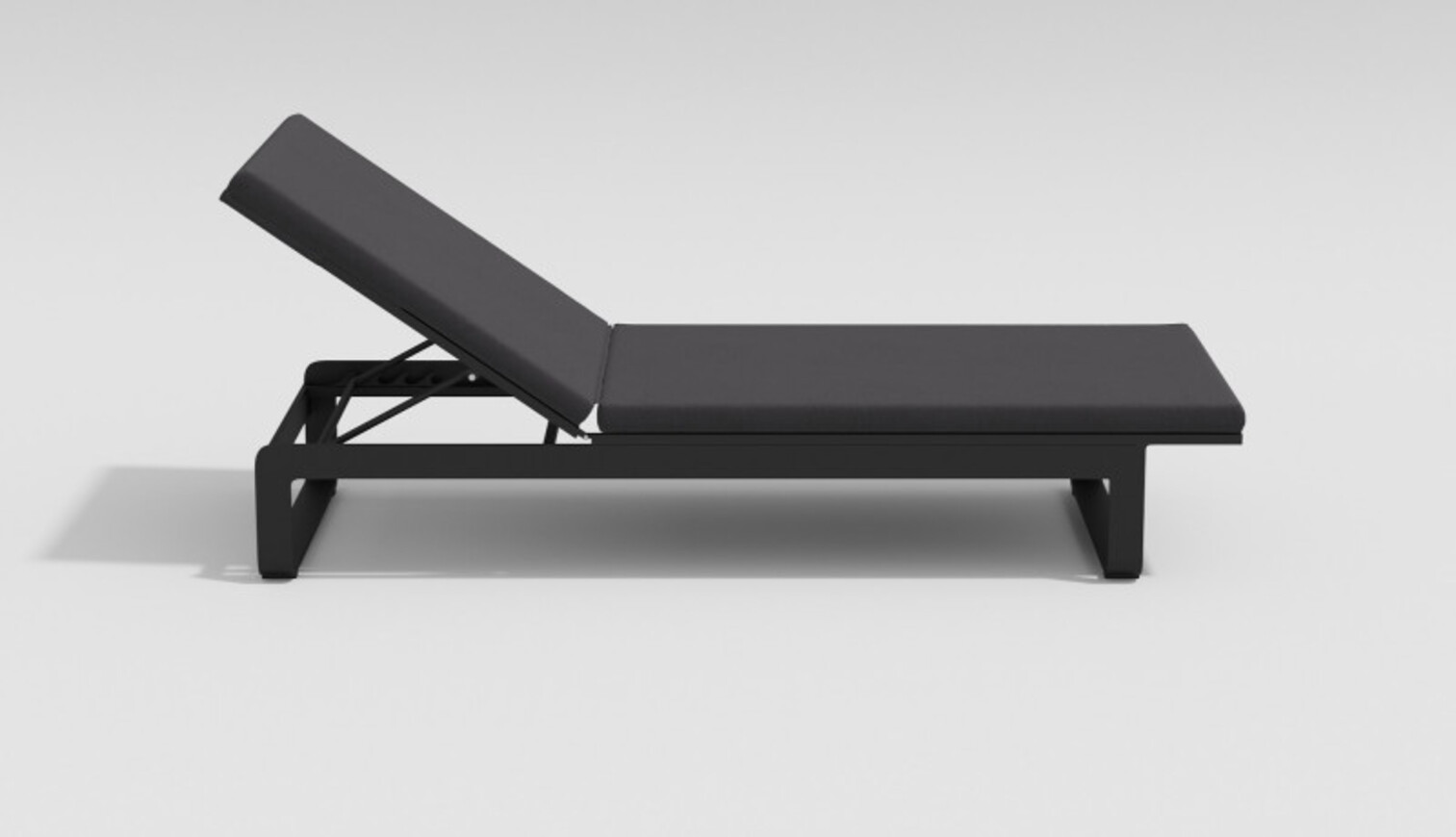 Изображение товара Шезлонг Gardenini Villino 200 см алюминий/полиэстер черный