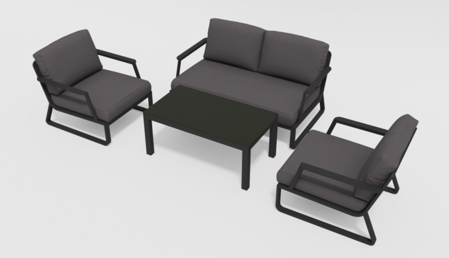 Изображение товара Комплект садовой мебели Gardenini Voglie из алюминия и ткани для улицы