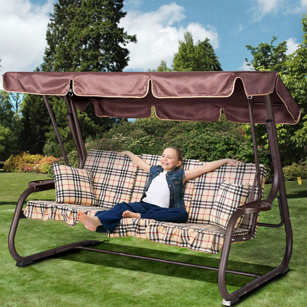 Изображение товара Матрас для садовых качелей 3 секции 170x110 см коричневый непромокаемый