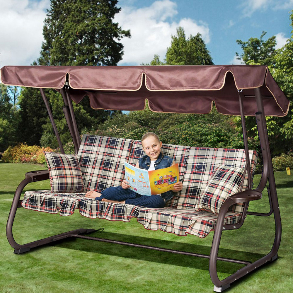 Изображение товара Матрас для качелей садовых трехсекционный 160x55 см поликоттон/оксфорд шотландские просторы