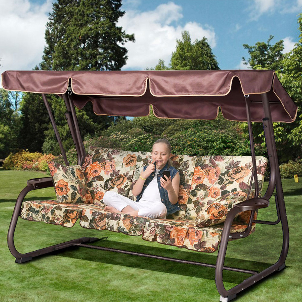 Изображение товара Матрас для качелей садовых трехсекционный 160x55 см поликоттон/оксфорд цветение