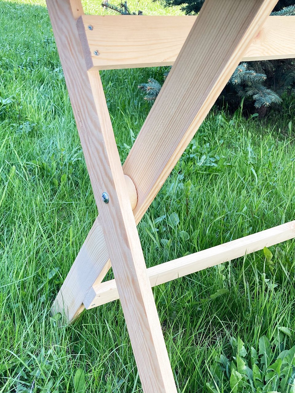 Изображение товара Раздвижной садовый стол Симфония СД-001 100x55x70 см сосна бежевый