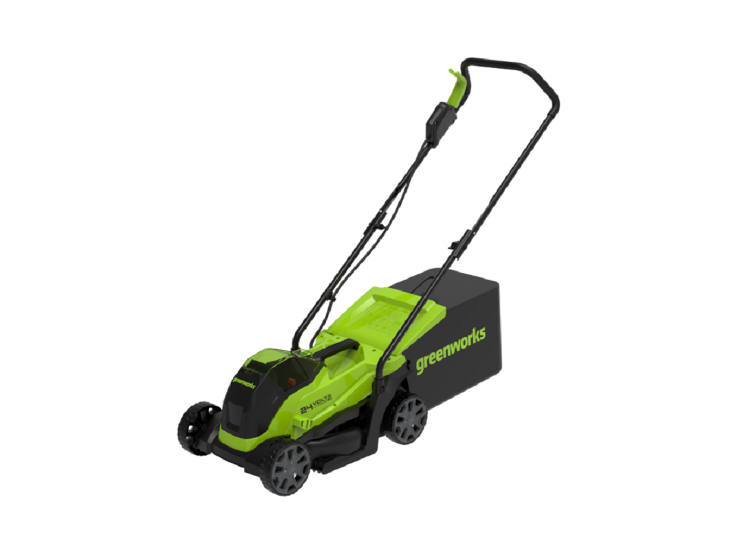 Изображение товара Газонокосилка аккумуляторная бесщёточная Greenworks 2516107UA 24 В 33 см 1x2 Ач АКБ и ЗУ в комплекте