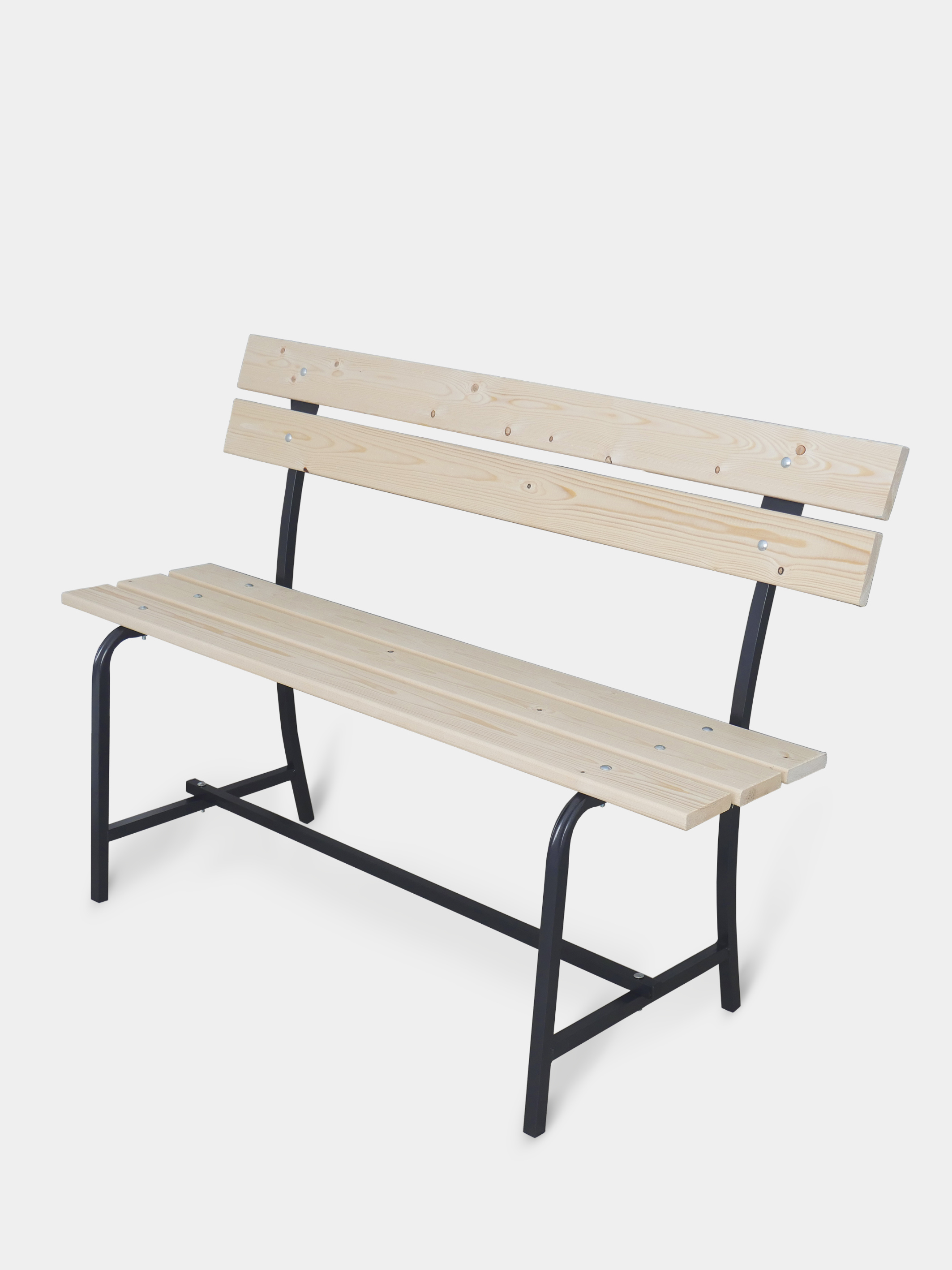 Изображение товара Садовая скамья Laksi Эконом 120 см металлическая бежевый для дачи и сада