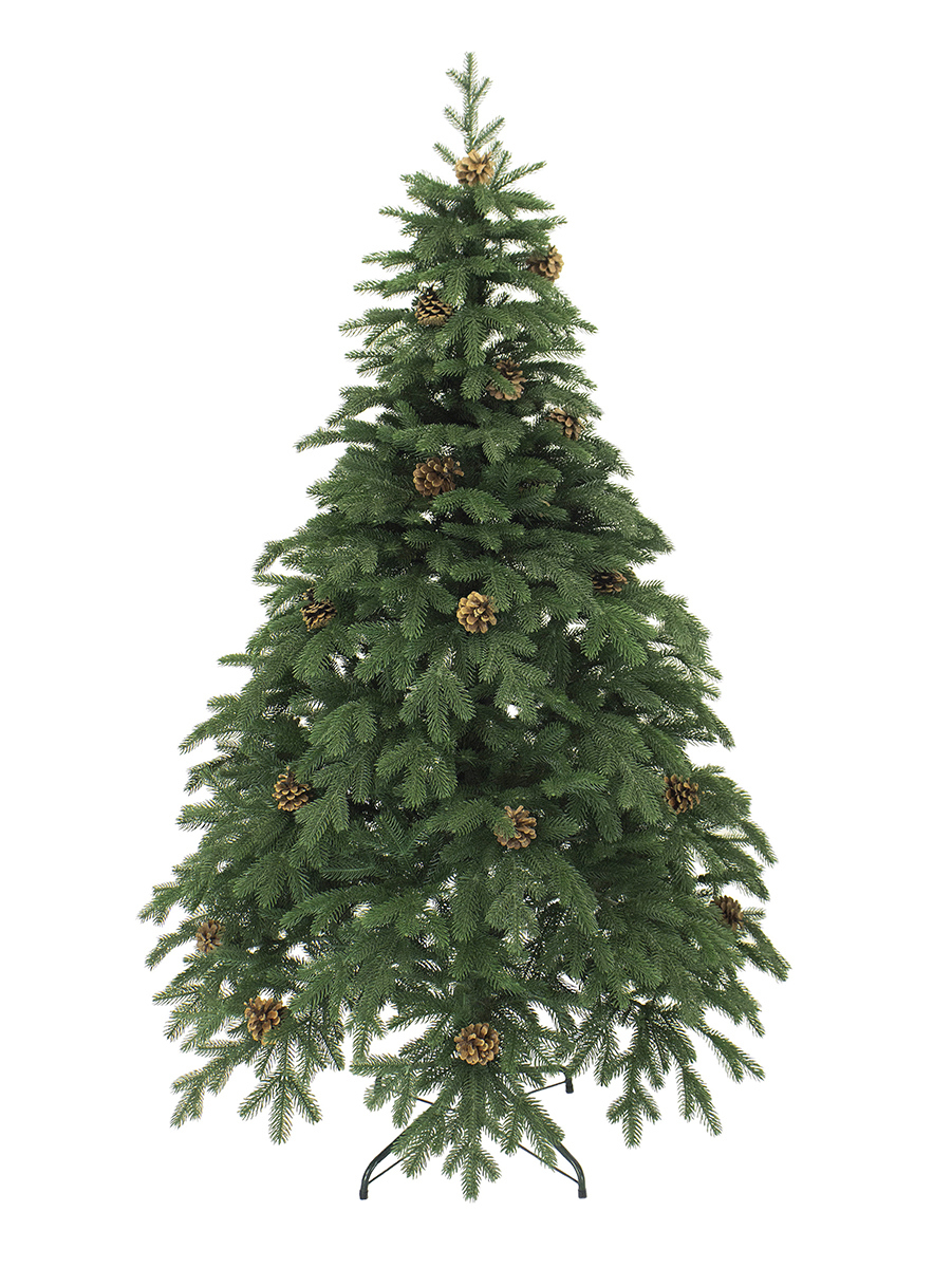 Изображение товара Искусственная новогодняя ель Монтана премиум 180 см с шишками и легкой сборкой