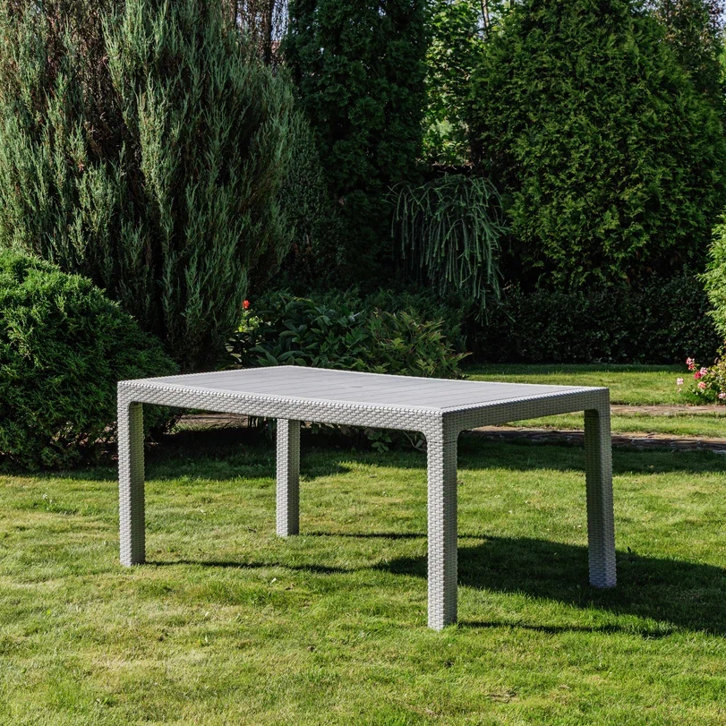 Изображение товара Нераздвижной садовый стол Royal Family July 165x95x75 см пластиковый серый