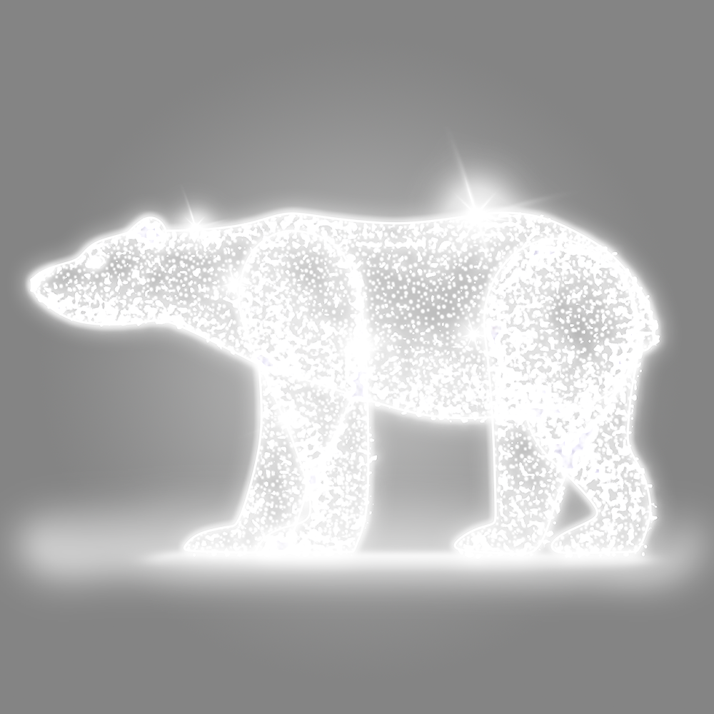 Изображение товара Светящаяся электрическая фигура Эйджи Медведь универсальная 600 ламп h 110 см разноцветный