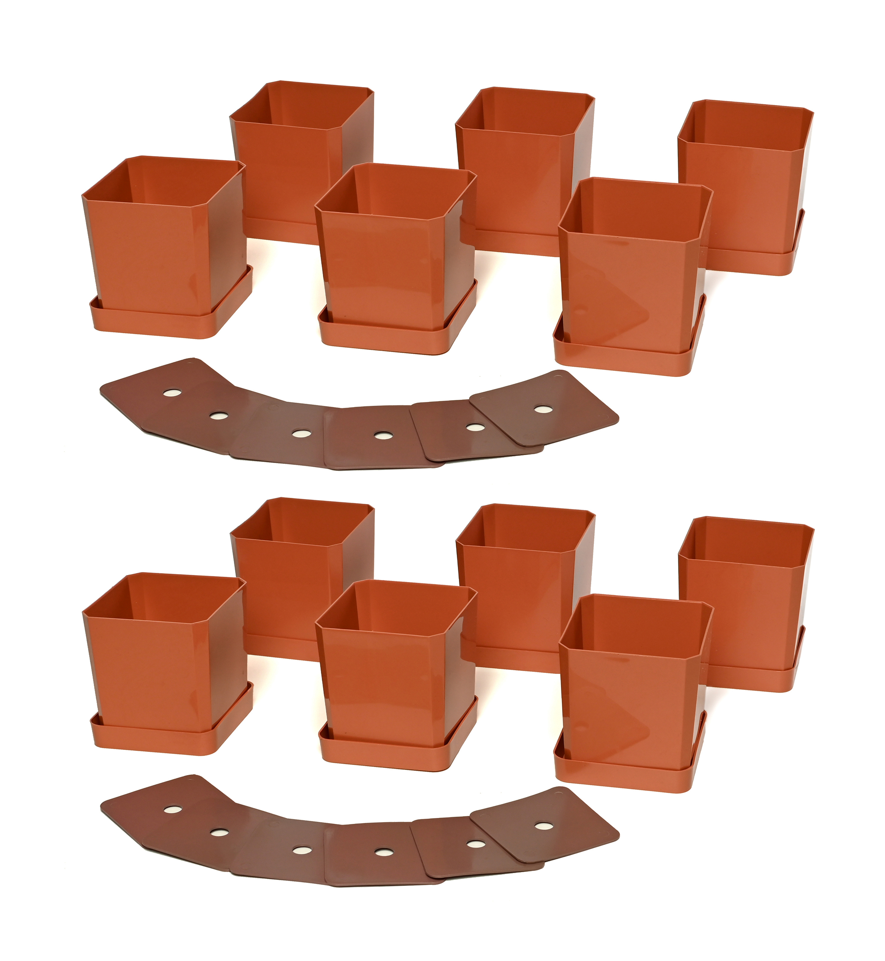 Изображение товара Горшок для рассады Пеликан 0.5 л набор 2 шт терракотовый