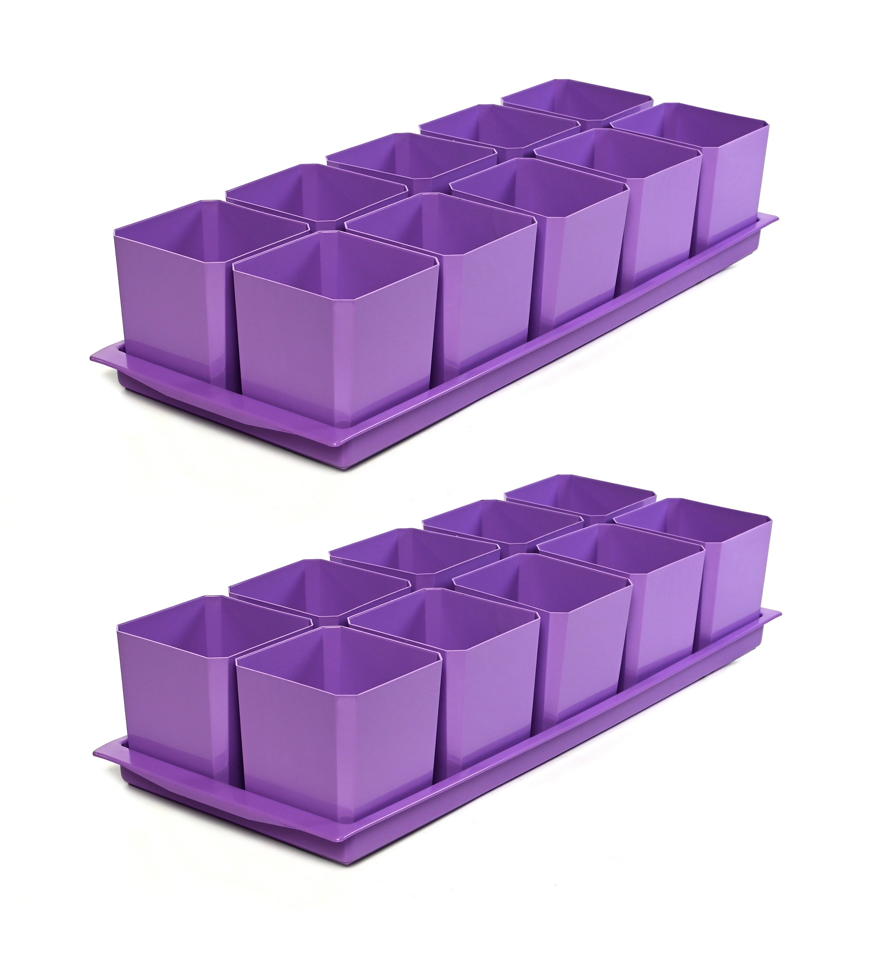 Изображение товара Набор горшков для рассады Пеликан 0,5 л фиолетовый, 2 шт