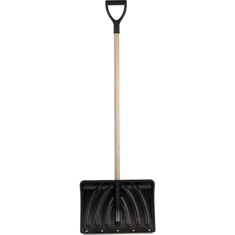 Изображение товара Лопата снеговая Крепыш с черенком из морозостойкого пластика и деревянной ручкой