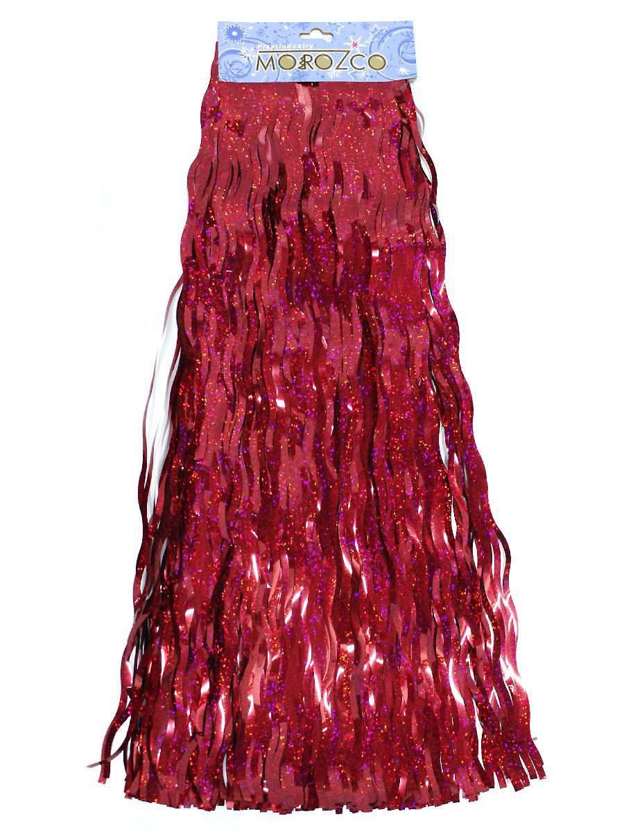 Изображение товара Новогодний дождик MOROZCO ДГ501004 100 см красный для украшения елки и помещений