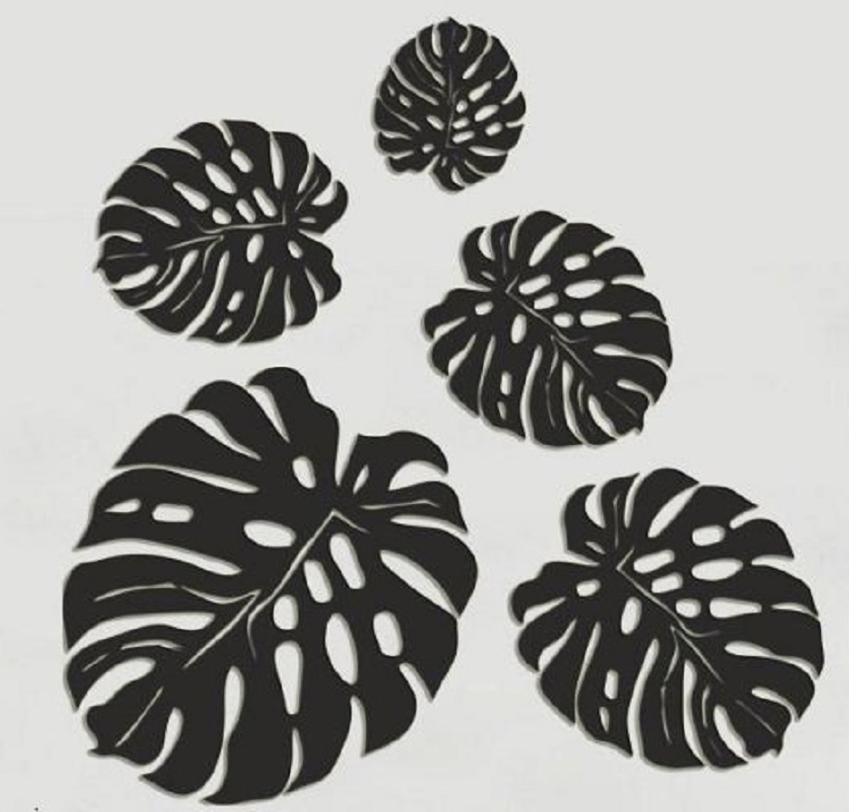 Изображение товара Панно Стимулдизайн Монстера Сд35 сталь, 65x60 см