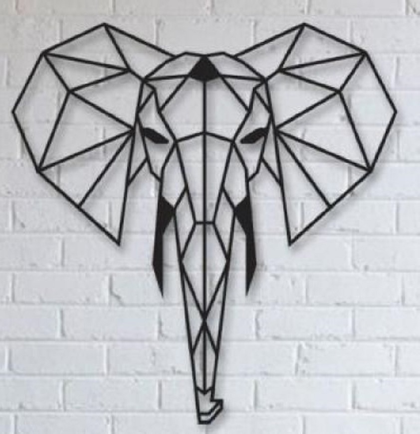 Изображение товара Панно СтимулДизайн Слон СД40 из стали 30x60 см — разноцветное