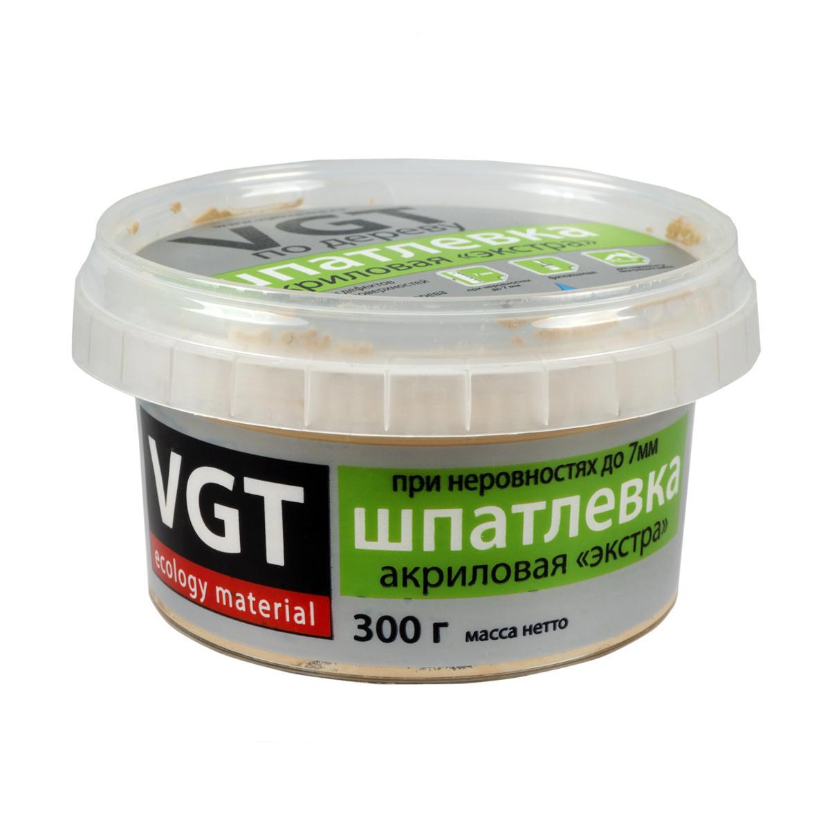 Изображение товара Шпатлевка по дереву VGT Экстра дуб 0.3 кг