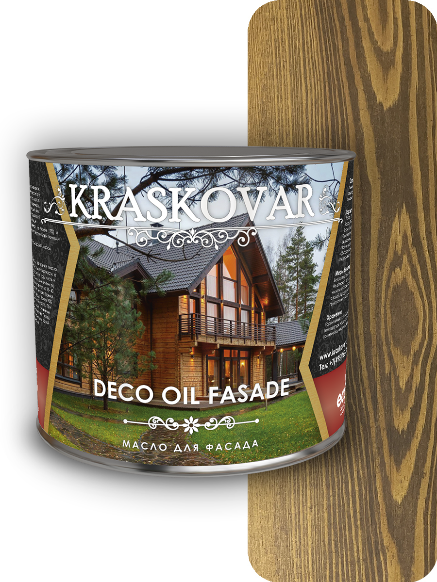 Изображение товара Масло фасадное Kraskovar цвет орех 2.2л