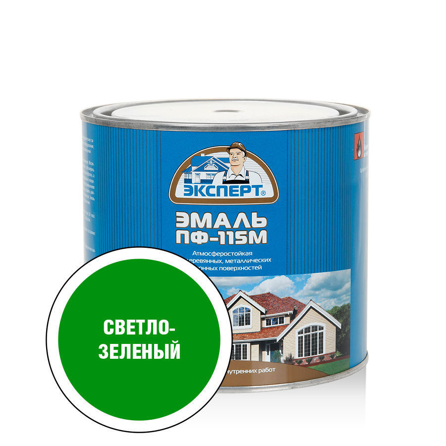 Изображение товара Эмаль ЭКСПЕРТ 28403 глянцевый цвет зеленый 1.8 кг