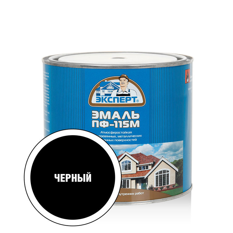 Изображение товара Эмаль ЭКСПЕРТ 26624 глянцевый цвет черный 1.8 кг