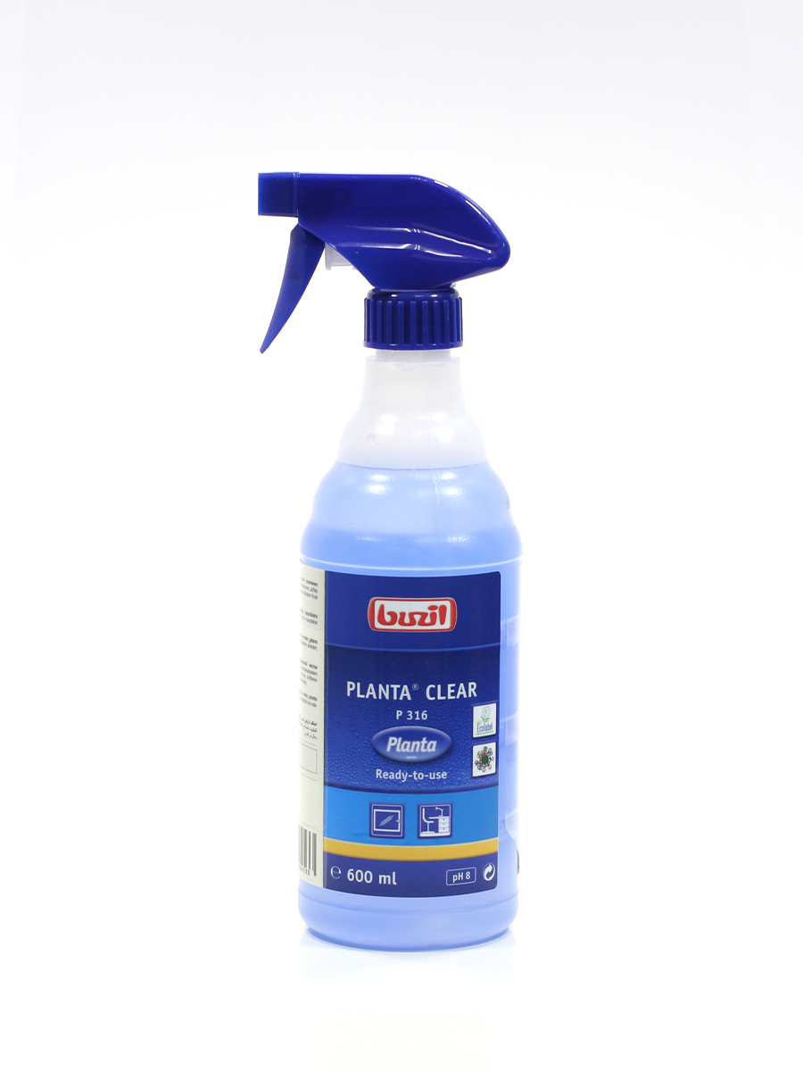 Изображение товара Моющее средство для мытья стекол и зеркал Buzil Planta Clear P316 P316-0600R3 0.6 л Изображение товара Моющее средство для мытья стекол и зеркал Buzil Planta Clear P316 P316-0600R3 0.6 л