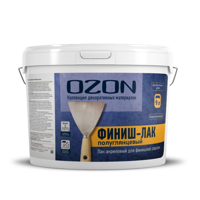 Изображение товара Лак для декоративной штукатурки OZON ФЛ-9 9 л водостойкий, бесцветный Изображение товара Лак для декоративной штукатурки OZON ФЛ-9 9 л водостойкий, бесцветный