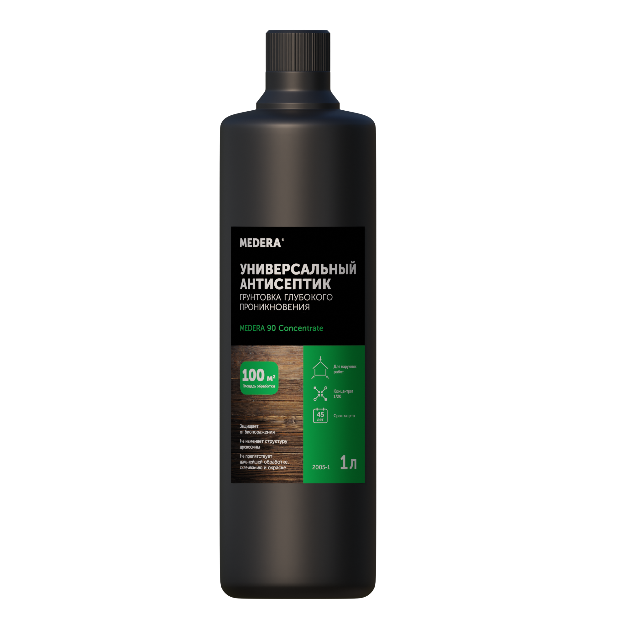 Изображение товара Антисептик-грунтовка глубокого проникновения MEDERA 90 Concentrate 1 л