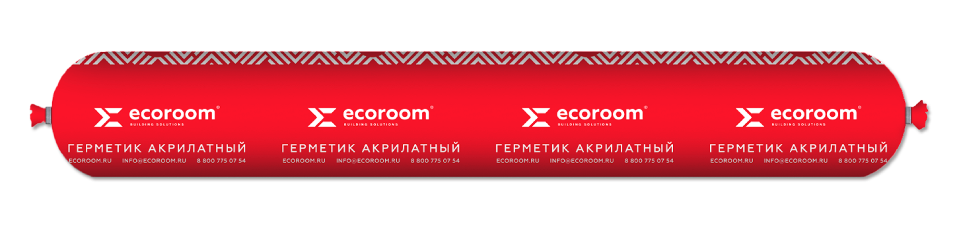 Изображение товара Герметик акриловый ECOROOM паропроницаемый антрацит 0.6 л для окон и фасадов