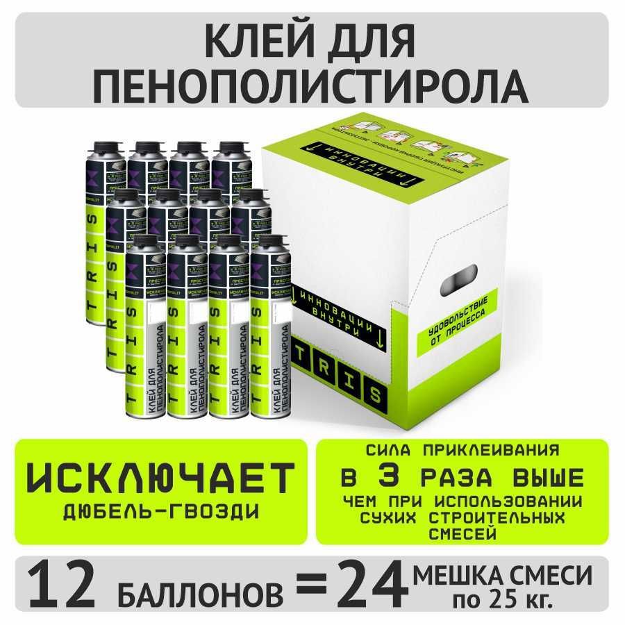 Изображение товара Клей-пена Tris Termolit для пенополистирола и пенопласта 12 шт