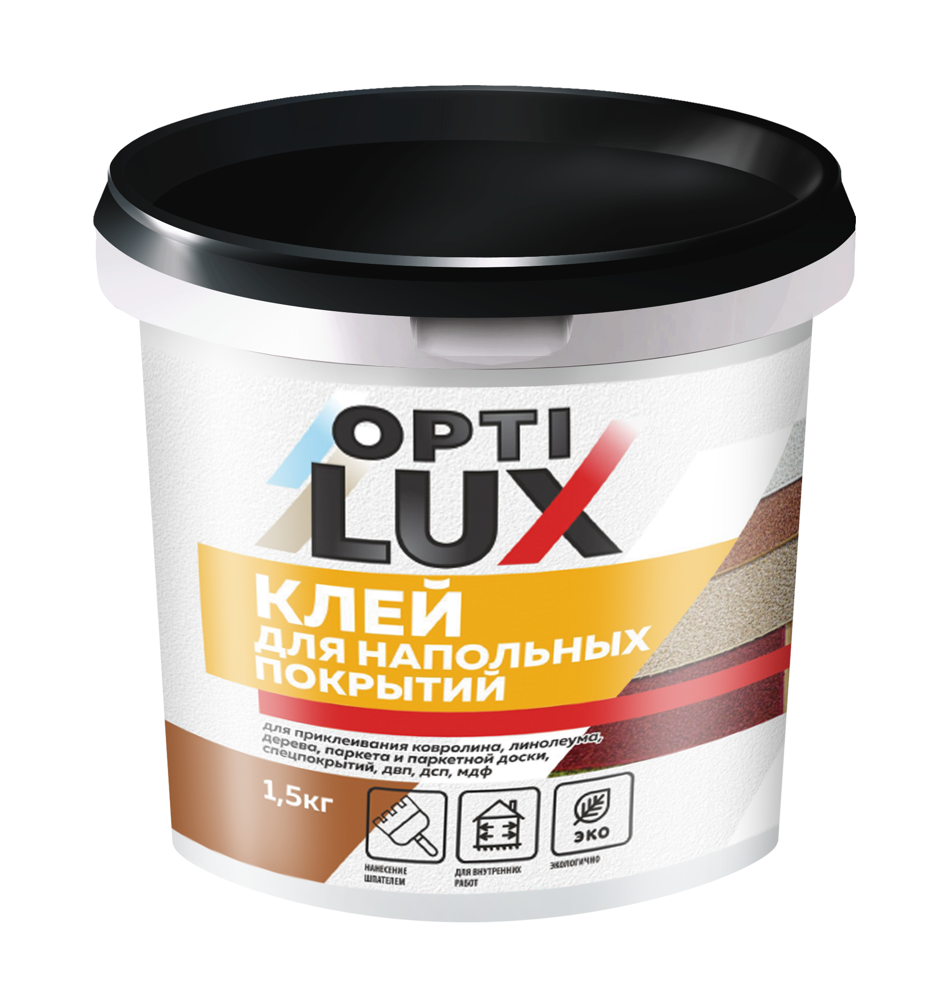 Изображение товара Клей-раствор Optilux Оптилюкс для напольных покрытий 1.5кг