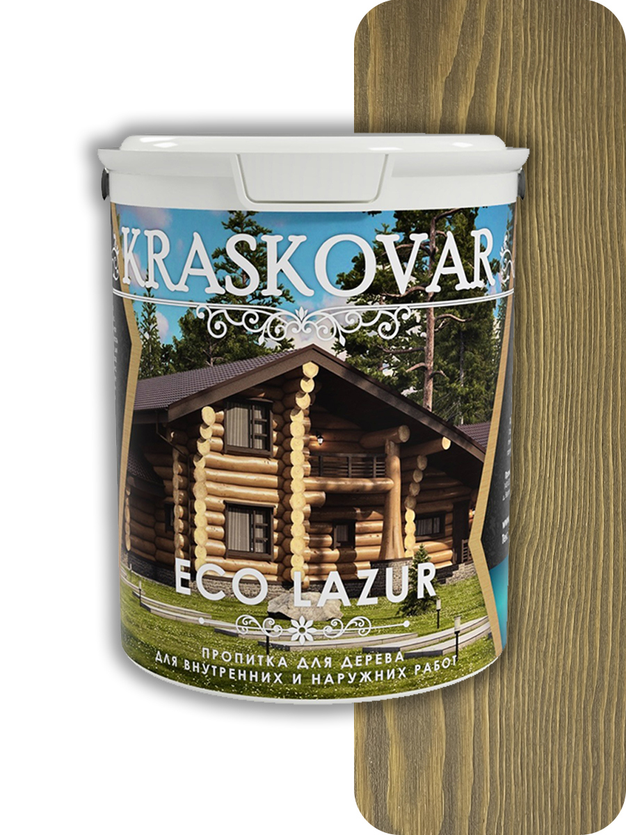 Изображение товара Пропитка для дерева лессирующая Kraskovar Eco Lazur цвет дуб 9 л Изображение товара Пропитка для дерева лессирующая Kraskovar Eco Lazur цвет дуб 9 л