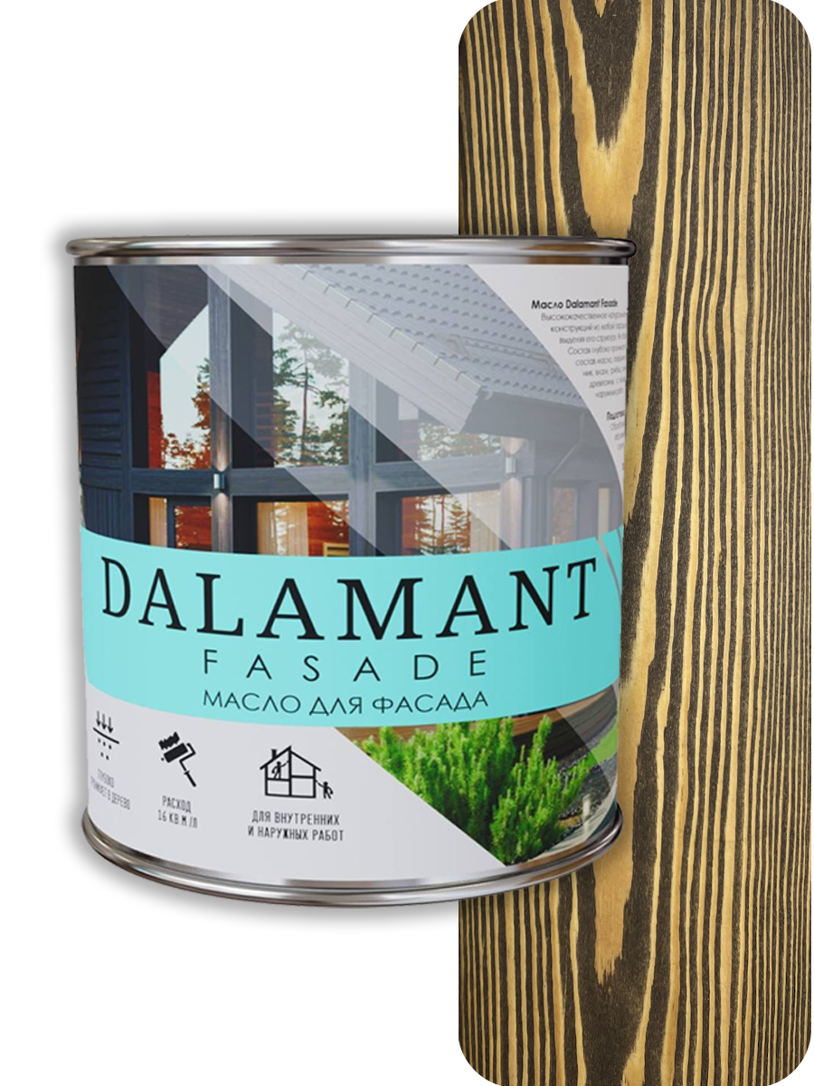 Изображение товара Защитное масло для фасада Dalamant Fasade палисандр 0.7 л