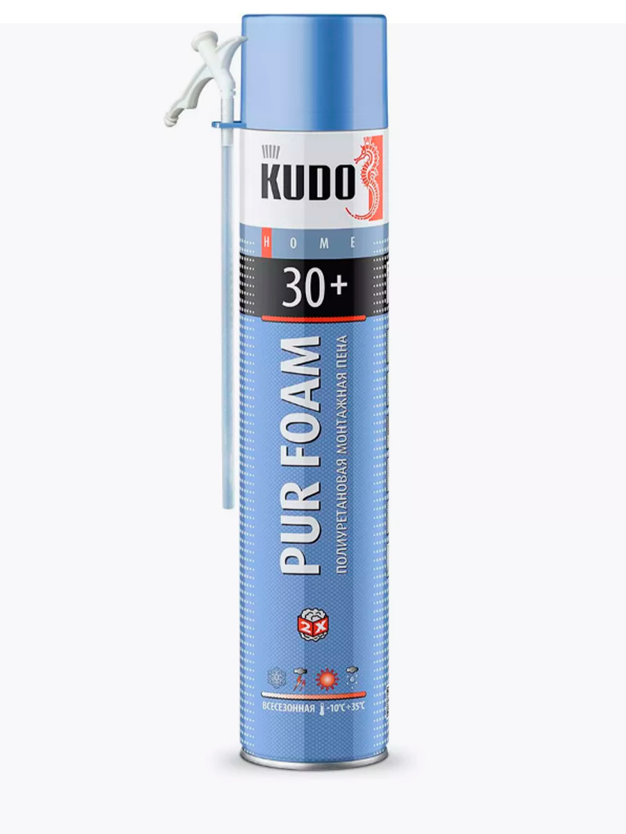 Изображение товара Пена монтажная бытовая Kudo Kuph10u30+ 30 теплоизолирующая всесезонная 1 л