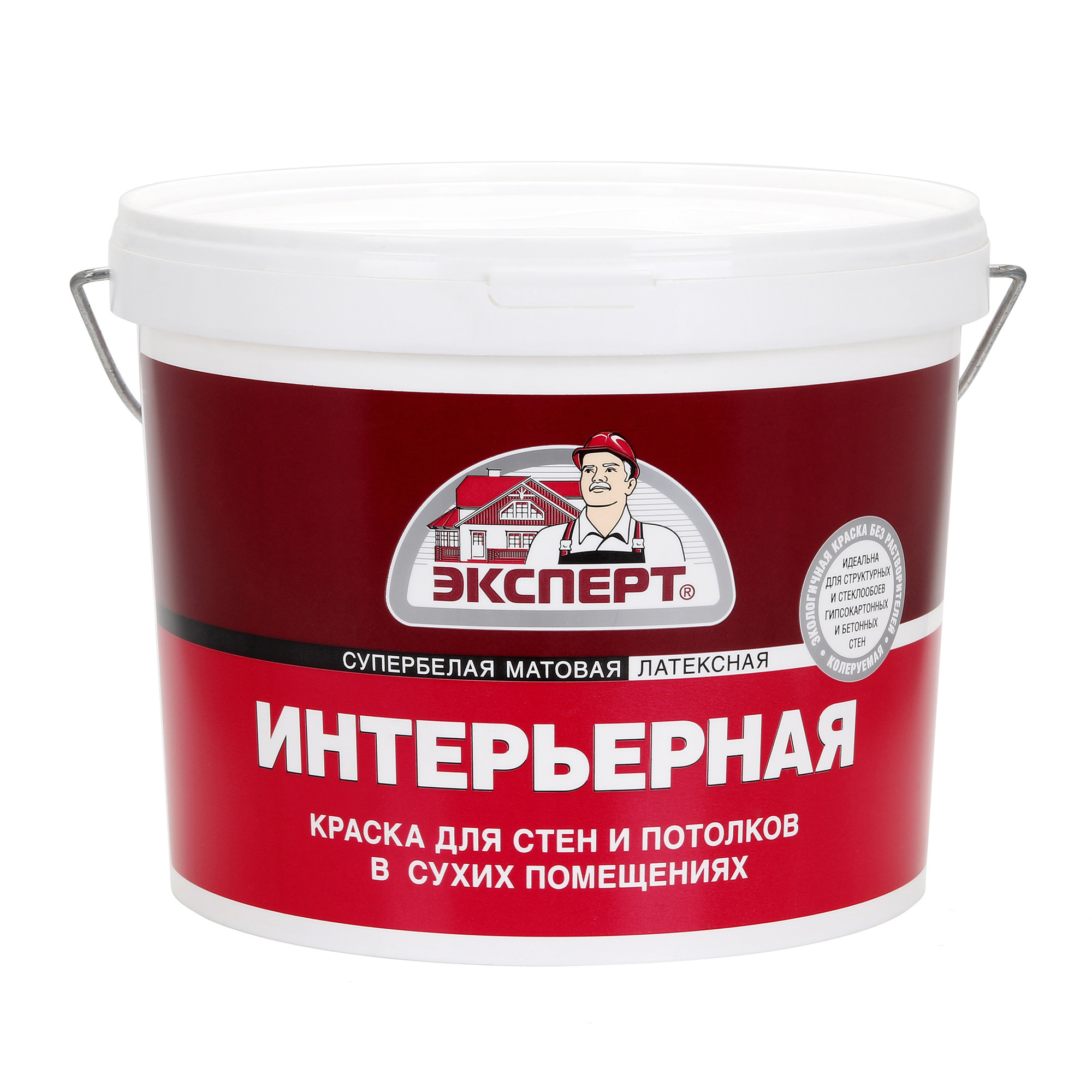 Изображение товара Краска для стен и потолков ЭКСПЕРТ 16683 цвет белый 5 л
