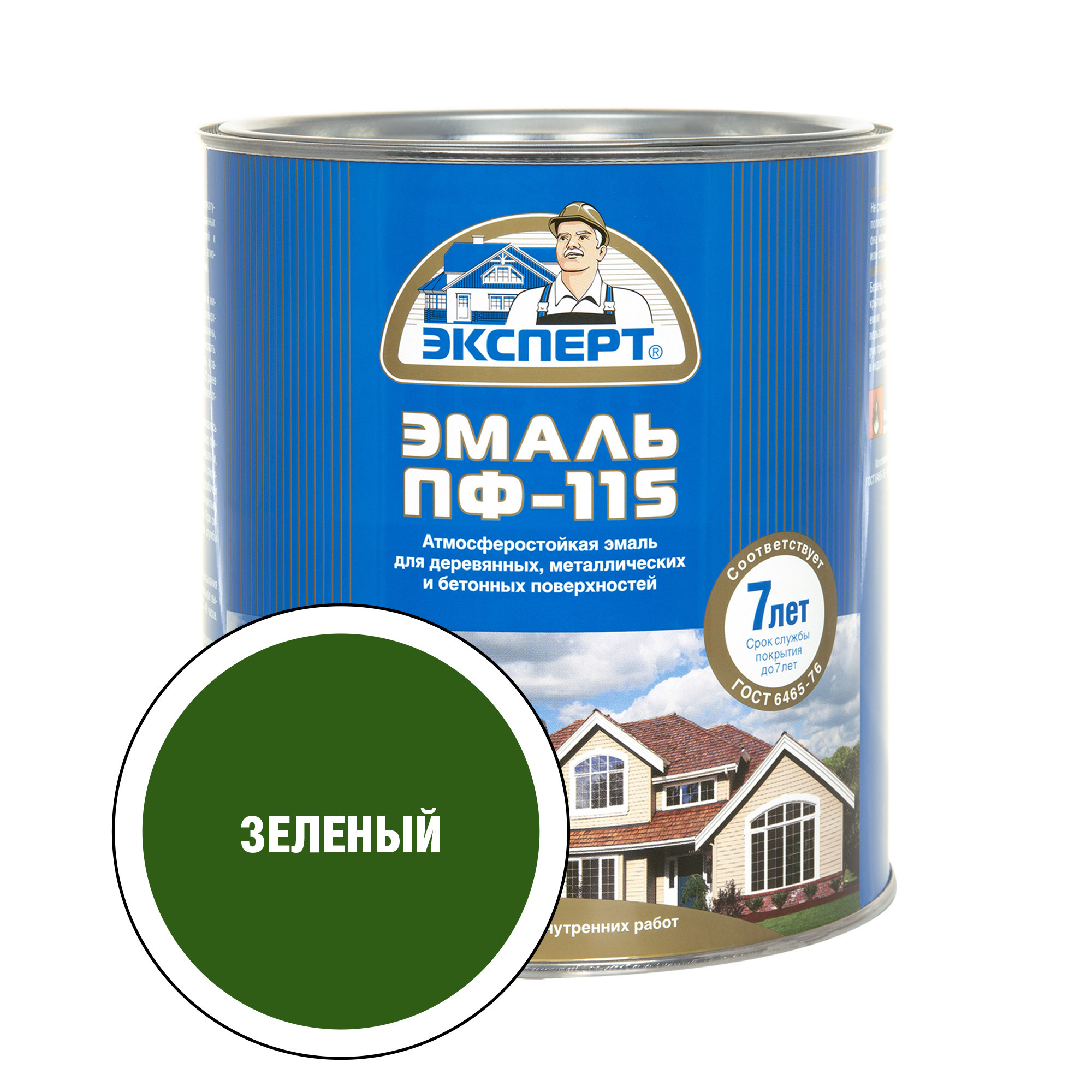 Изображение товара Эмаль ПФ-115М Эксперт глянцевая цвет зеленый 2.7 кг