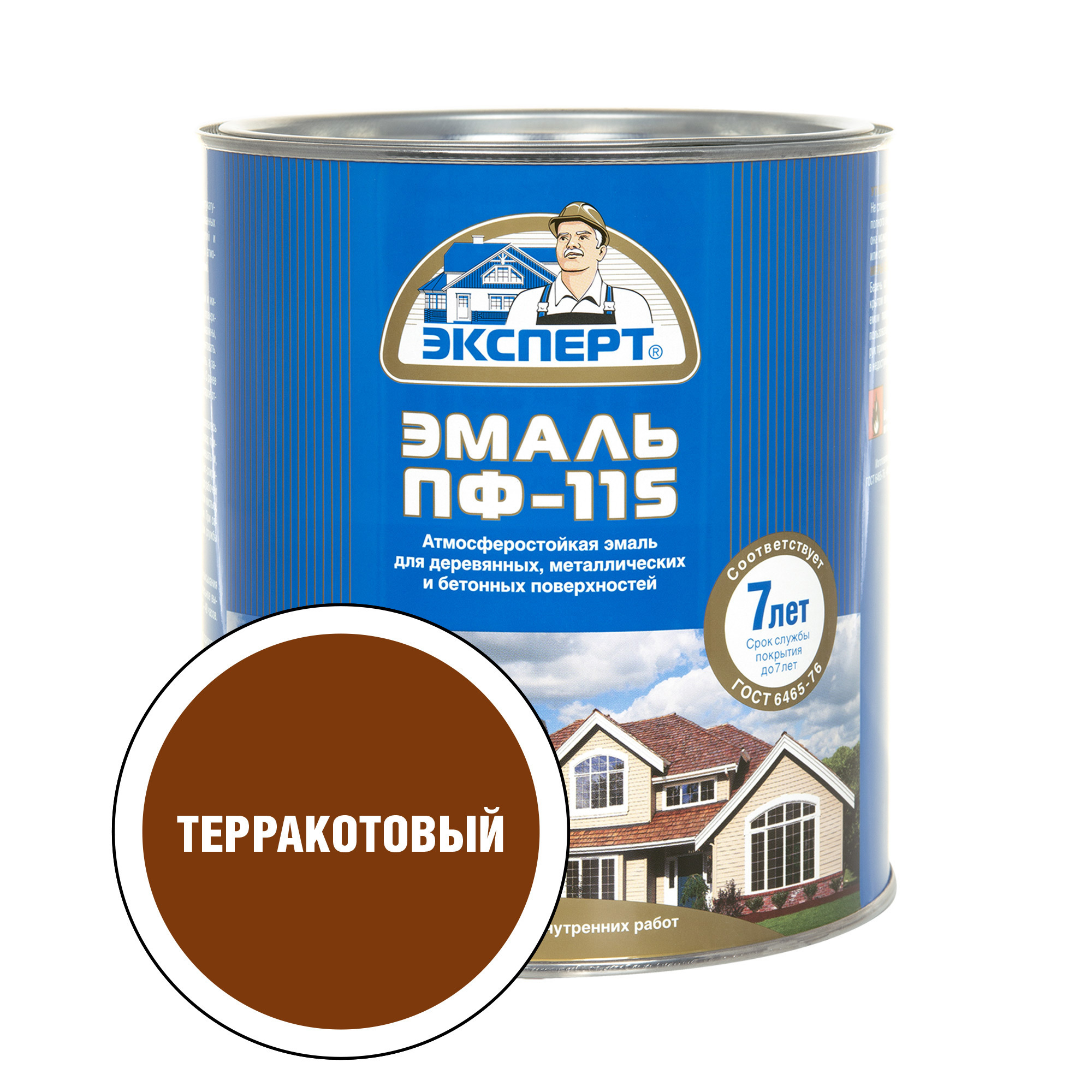 Изображение товара Эмаль ПФ-115М Эксперт глянцевая терракотовая 2.7 кг для наружных работ Изображение товара Эмаль ПФ-115М Эксперт глянцевая терракотовая 2.7 кг для наружных работ
