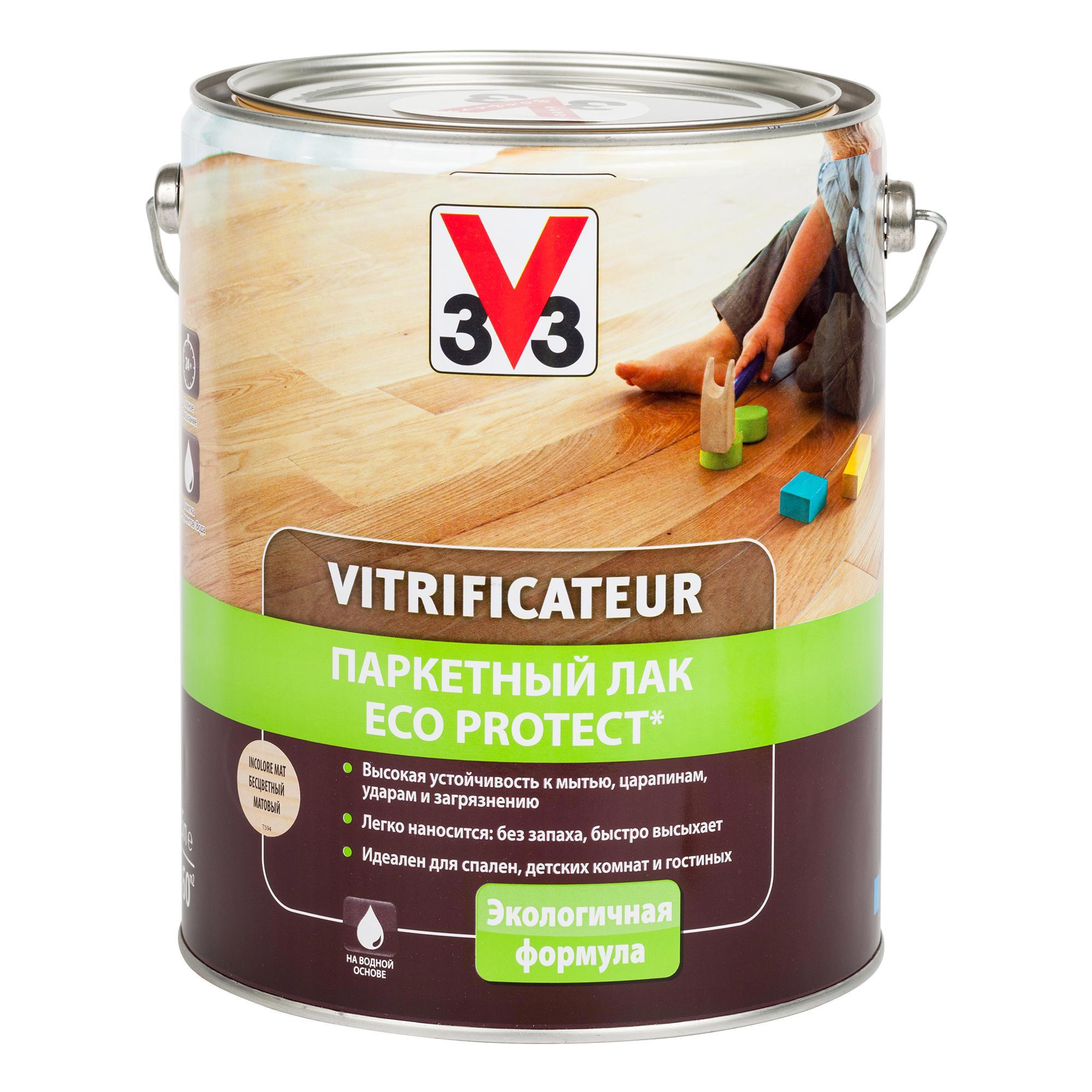 Изображение товара Паркетный лак V33 полиуретановый акриловый ECO PROTECT матовый 5л