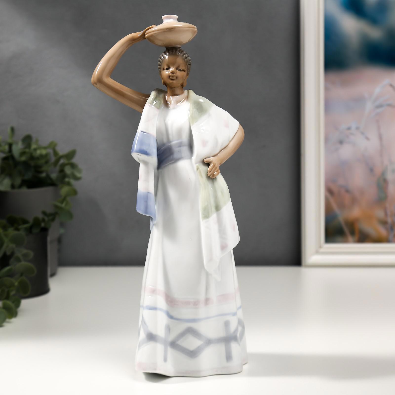 Изображение товара Фигурка сувенирная Simaland Африканка с кувшином на голове цветной 28x8x12.5 см