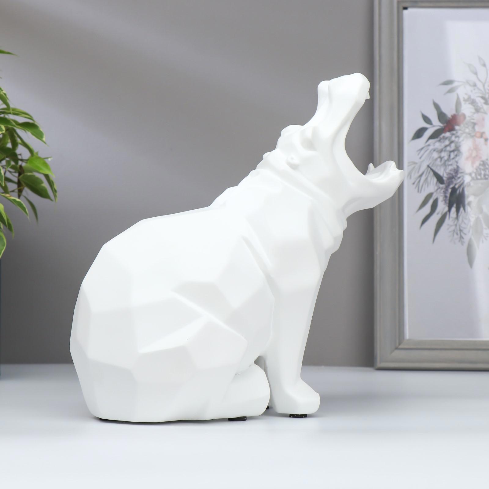 Изображение товара Фигурка сувенирная Simaland Белый бегемот 3D 23.5x23x12.5 см