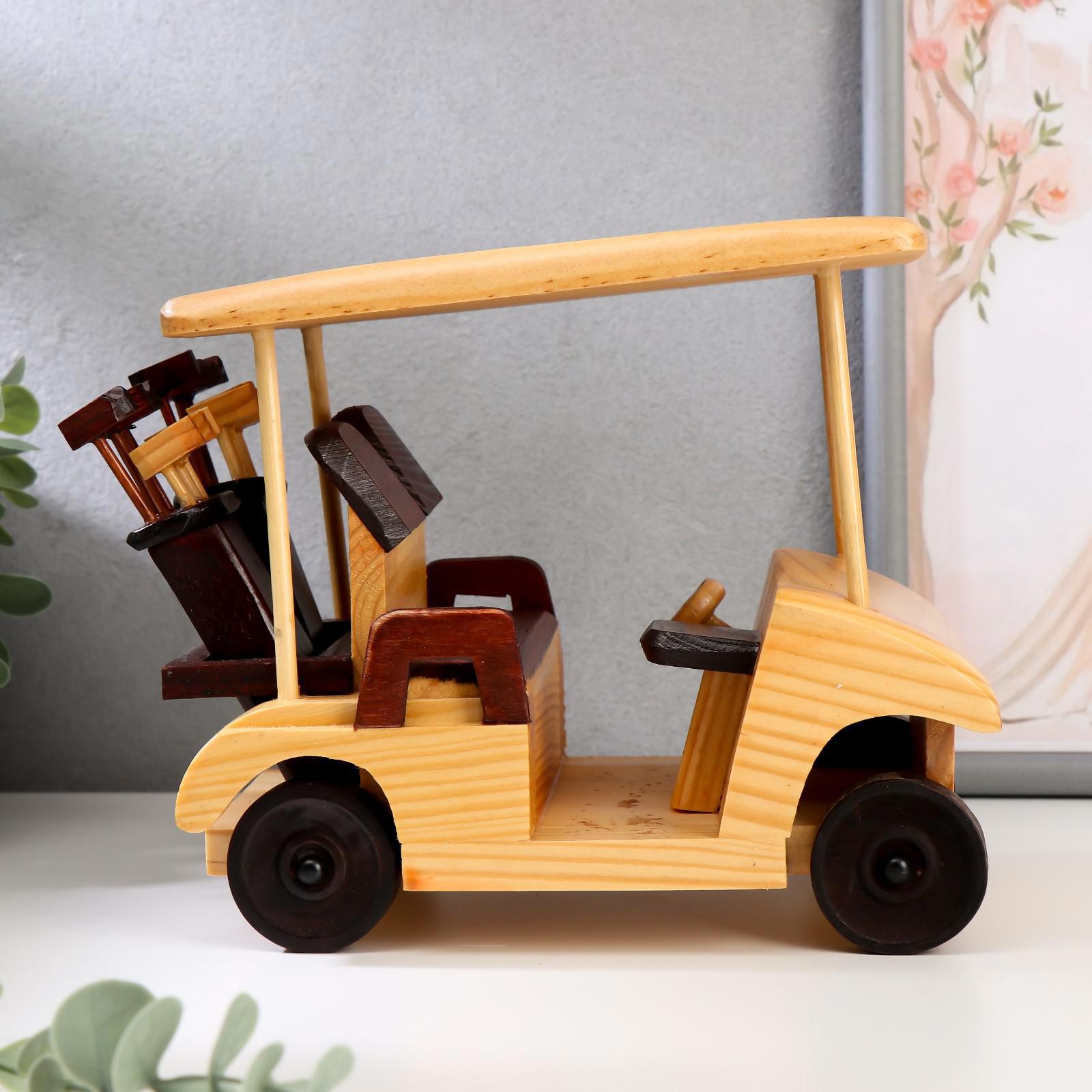 Изображение товара SIMALAND Гольфкар — декоративная фигура из дерева 15,5×11,5×19,5 см