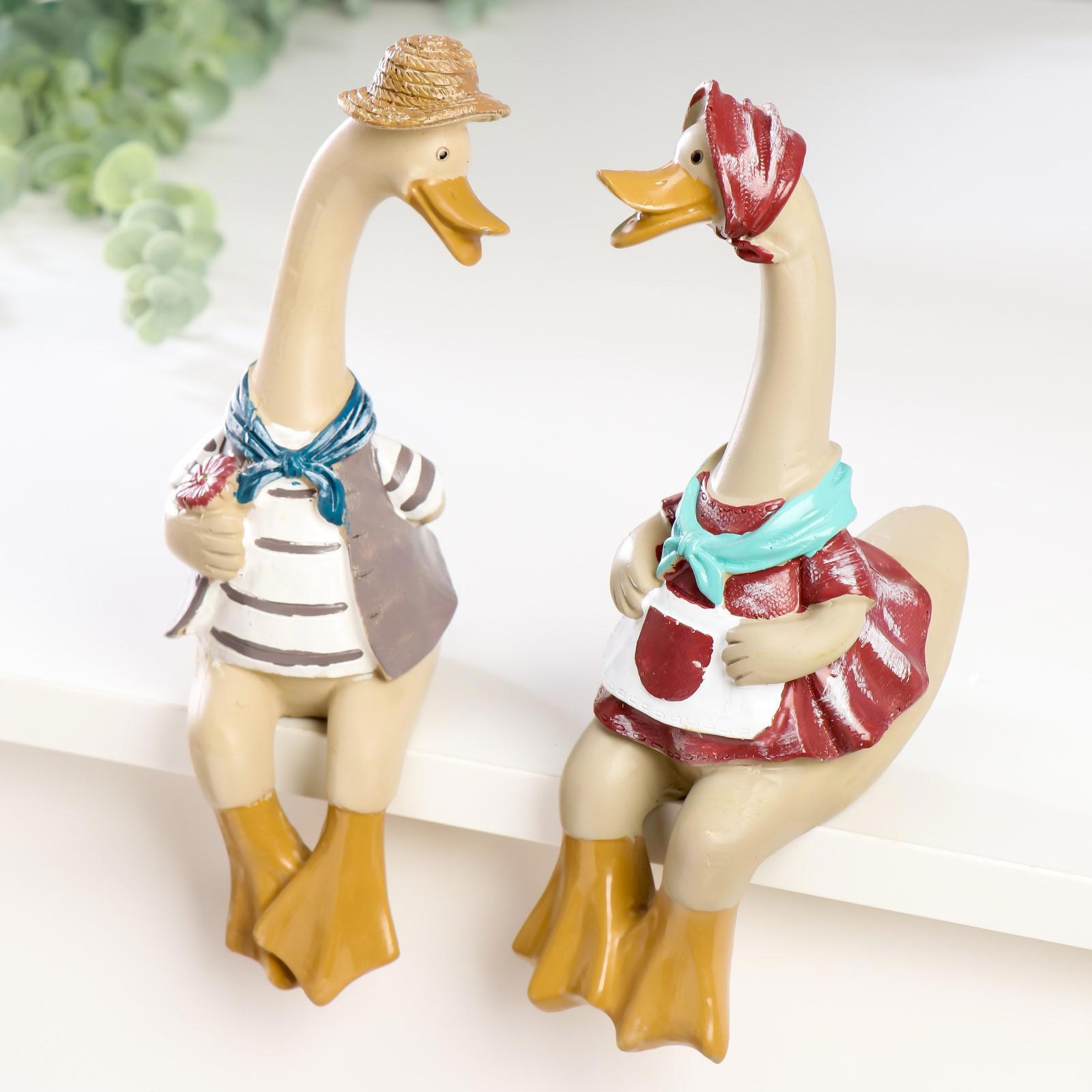 Изображение товара Фигурка сувенирная Simaland Гусь с гусыней набор 2 шт. 23x10x6.5 см Изображение товара Фигурка сувенирная Simaland Гусь с гусыней набор 2 шт. 23x10x6.5 см