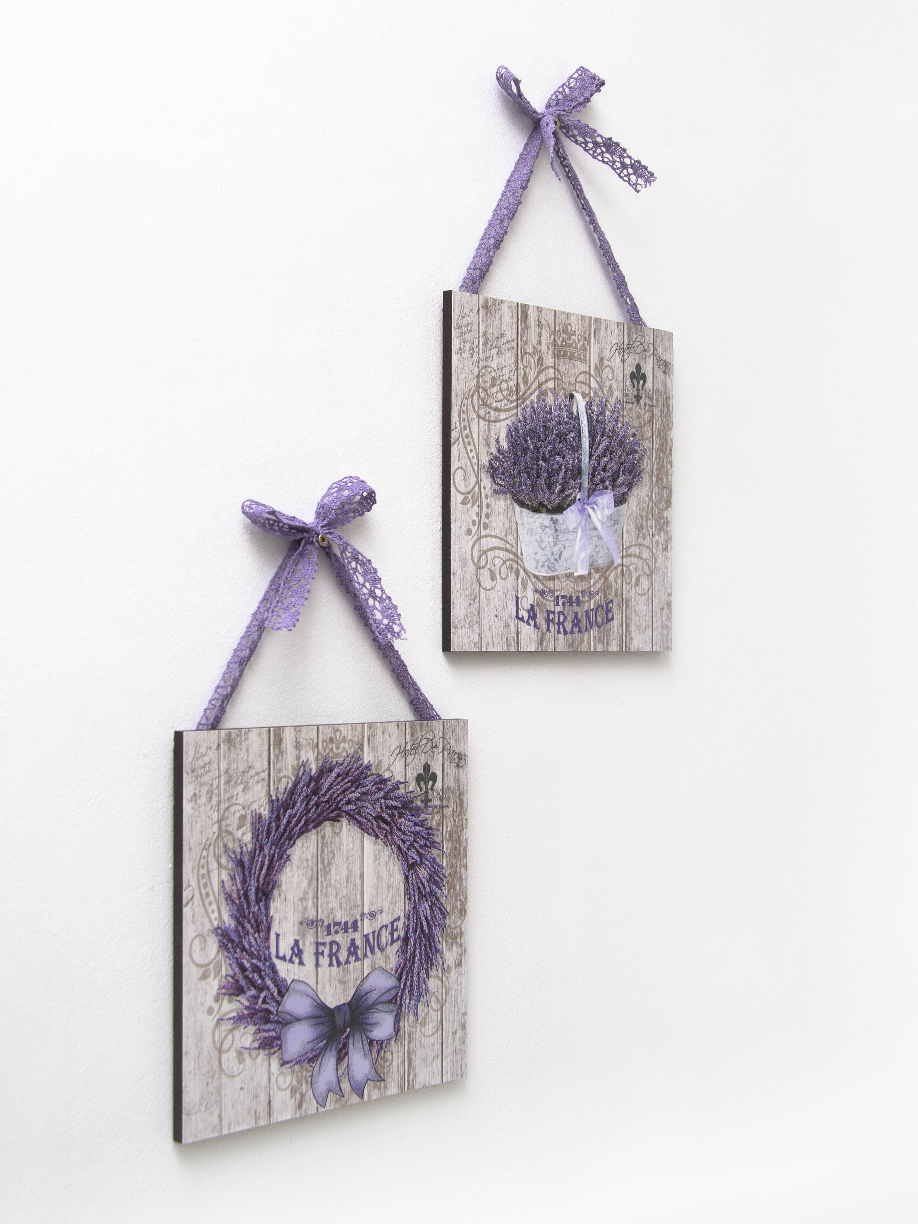 Изображение товара Четыре панно Лаванда Elenadecor — настенный декор, 18×18 см