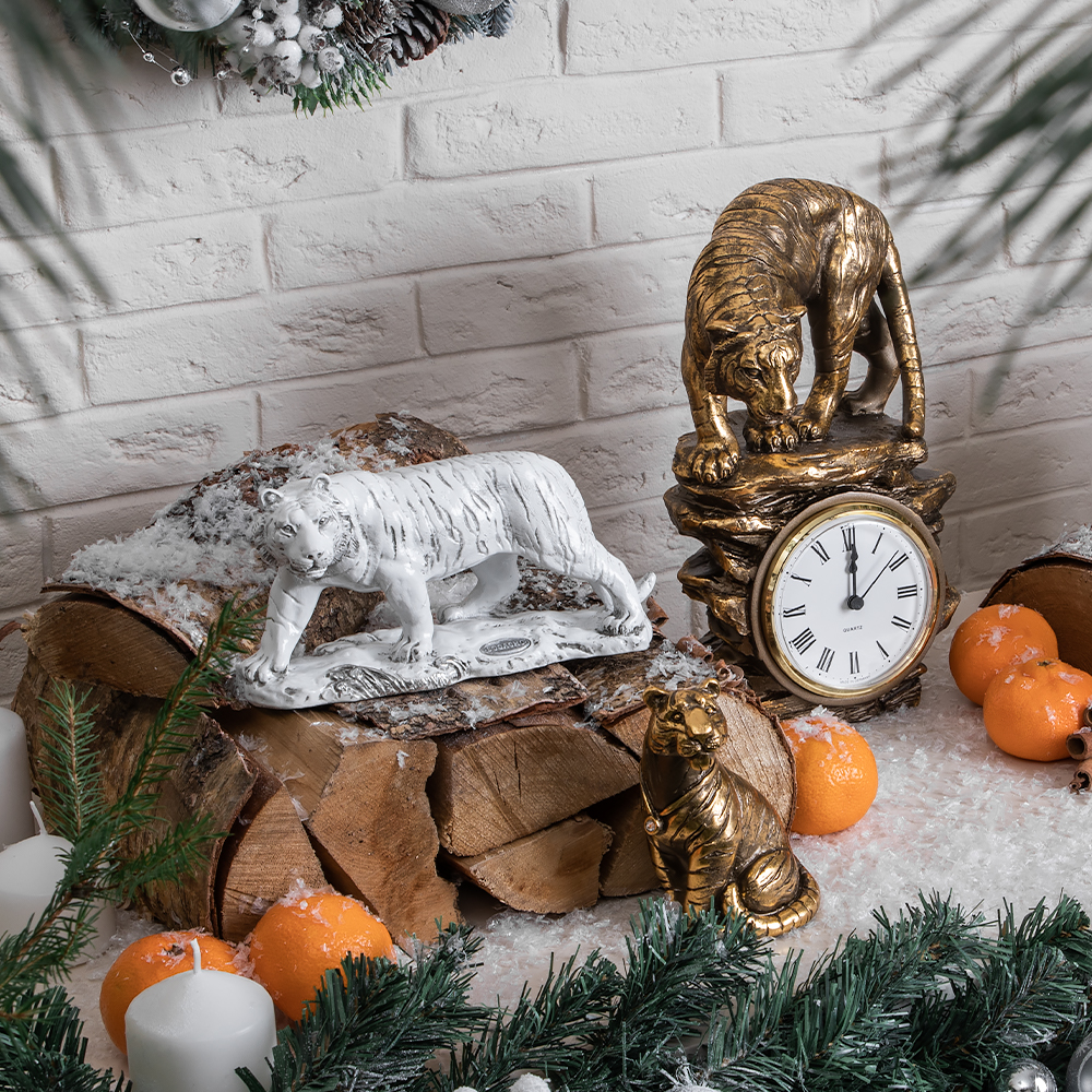 Изображение товара Статуэтка из мрамора Bogacho Тигресса бронзовая