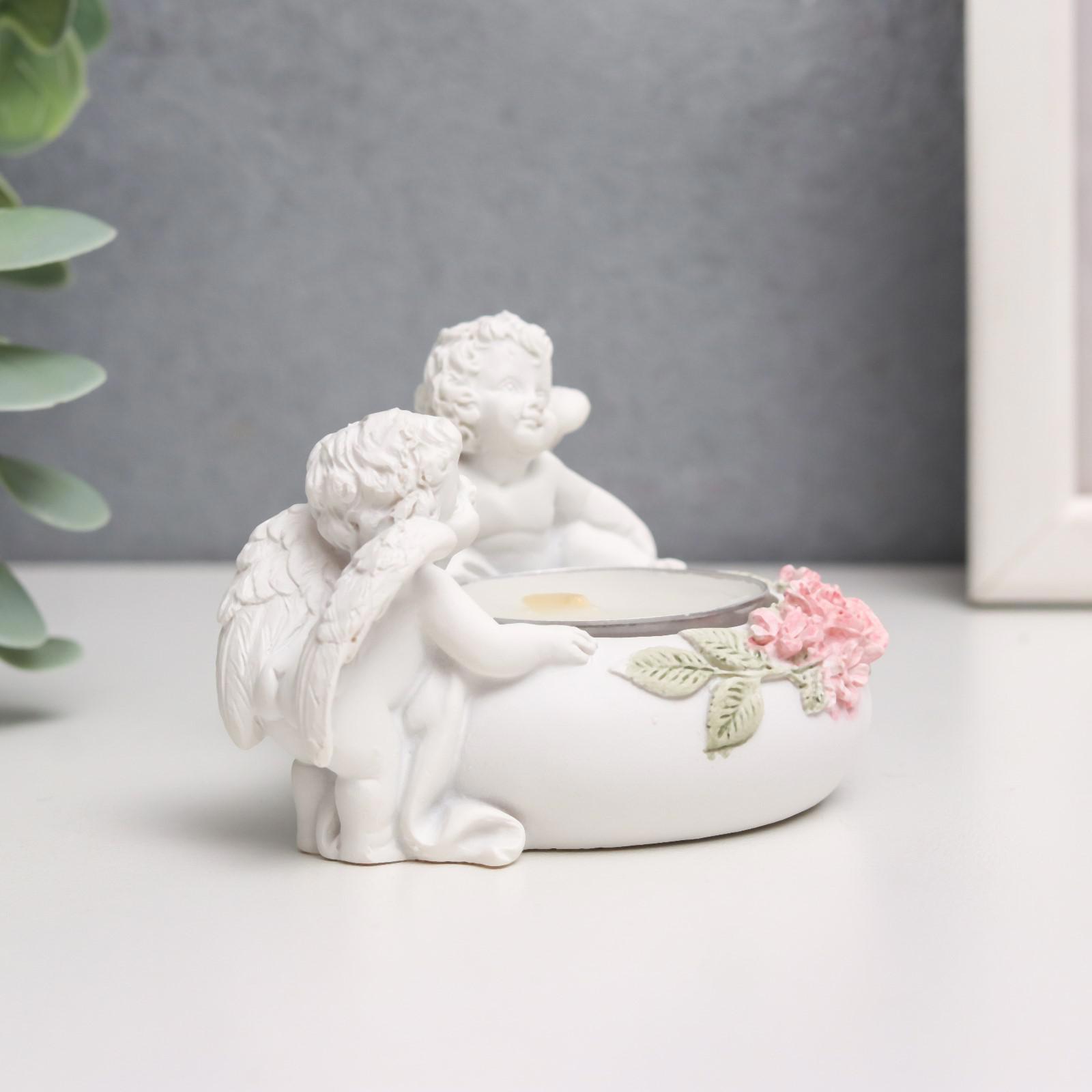 Изображение товара Сувенир Simaland: два ангелочка со свечой, 5,5x9x7 см