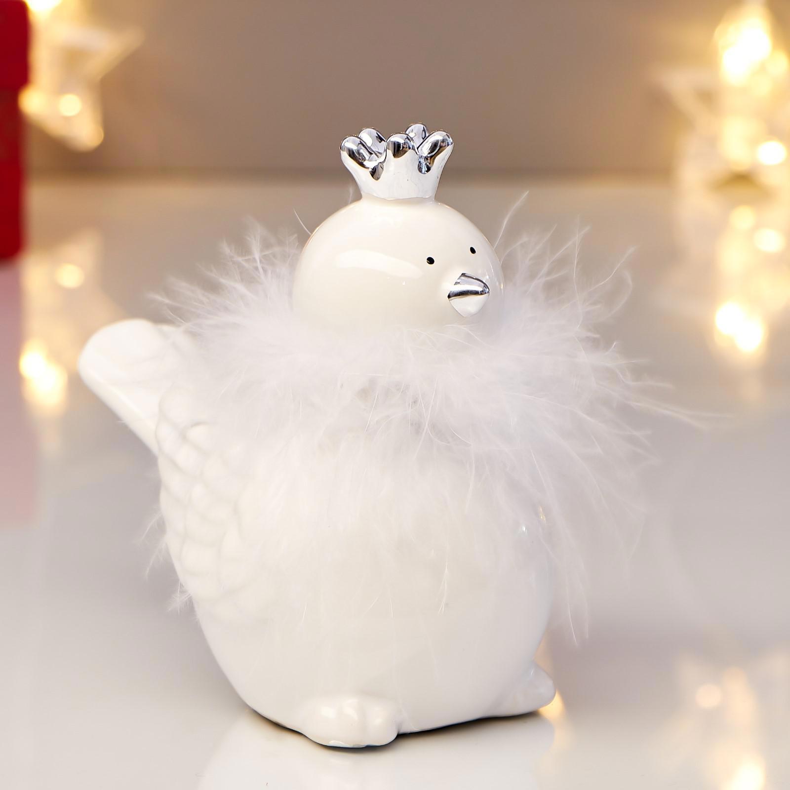 Изображение товара Сувенир Simaland Воробышек в короне серебро 11.3x7.8x11 см