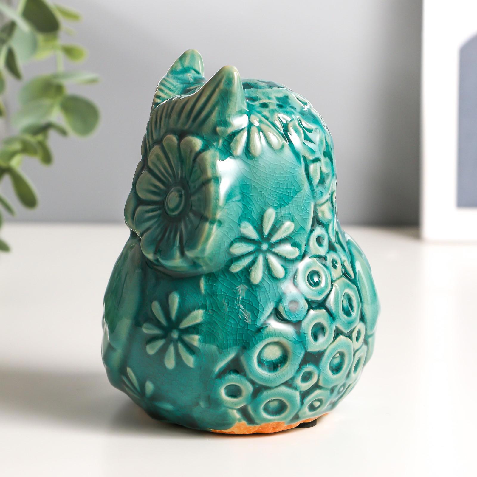 Изображение товара Сувенир Simaland Совёнок цветочный 11.5x10.5x7.7 см