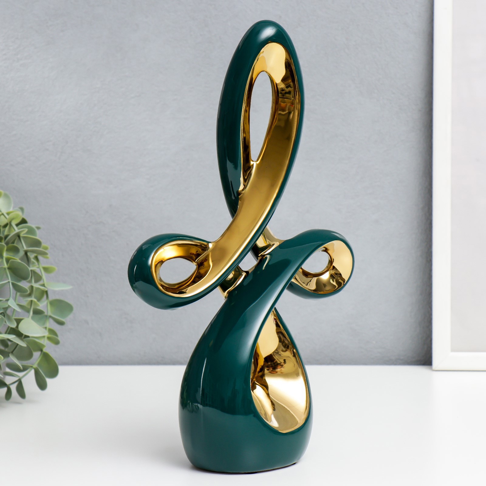 Изображение товара Сувенир Simaland Абстракция Связь тёмно-зелёный с золотом 30x20 см