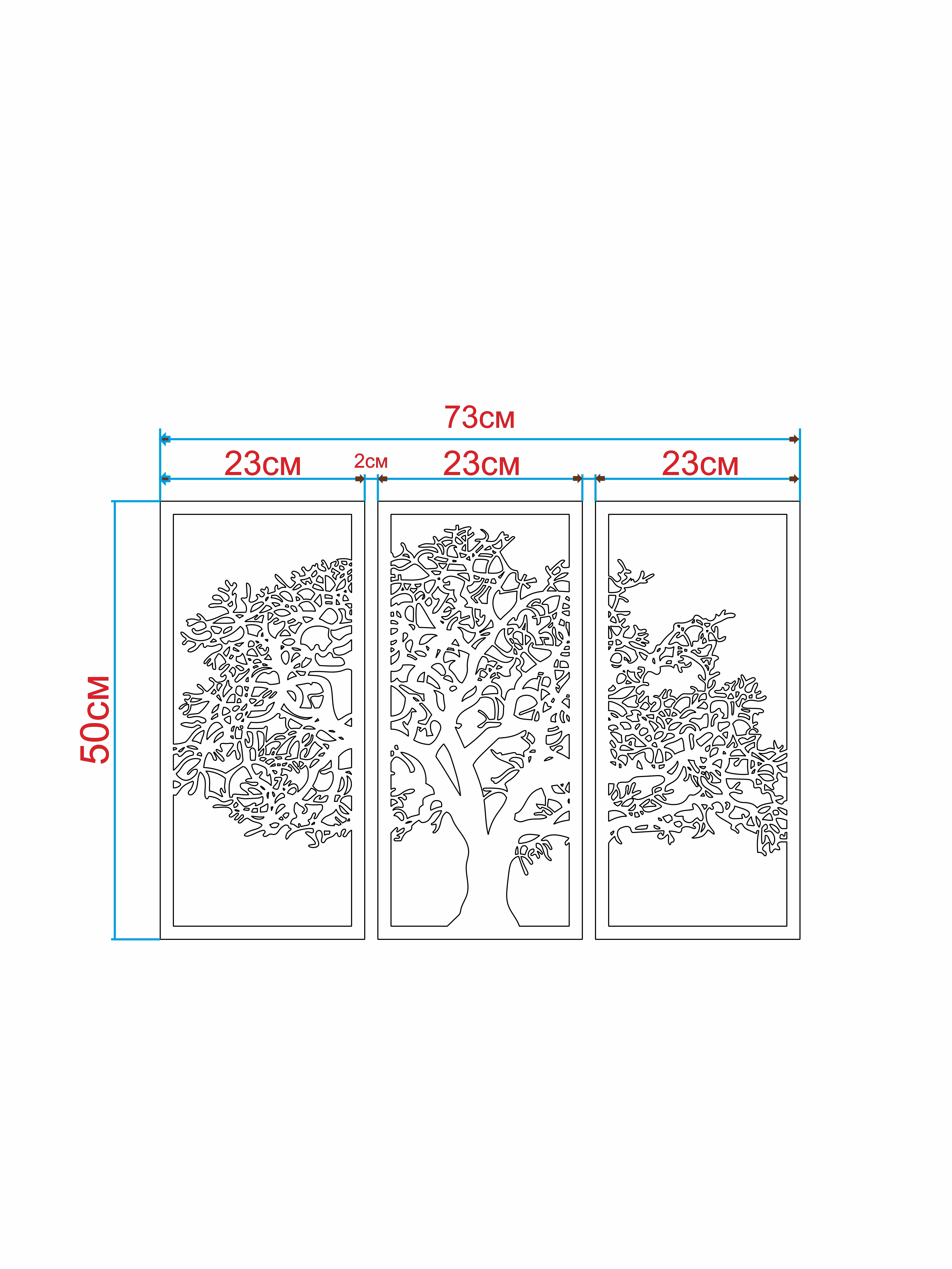Изображение товара Декоративное деревянное панно ArtCore "Дерево" малое цвет черный