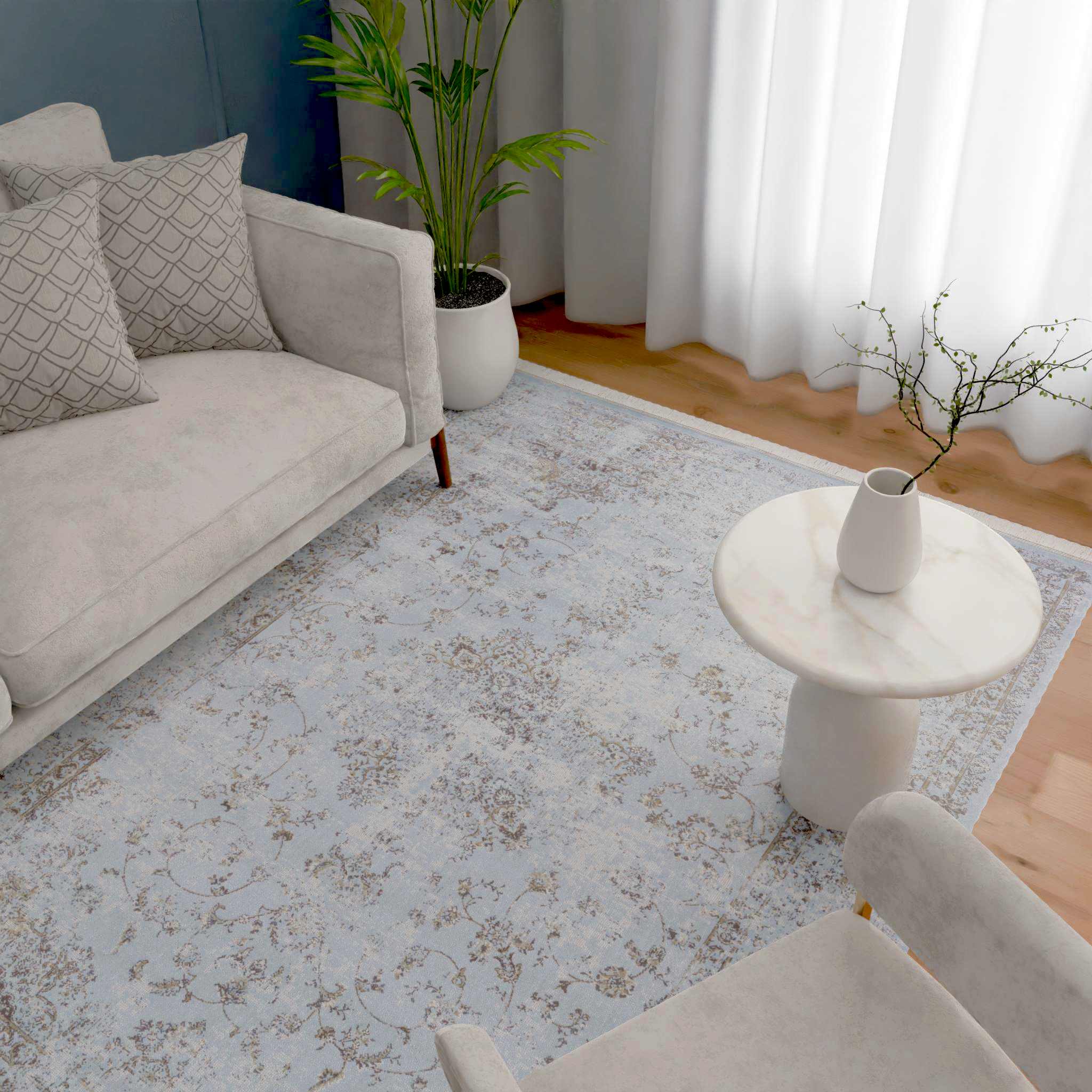 Изображение товара Ковёр Leo из вискозы 160x230 см серый с абстрактным рисунком